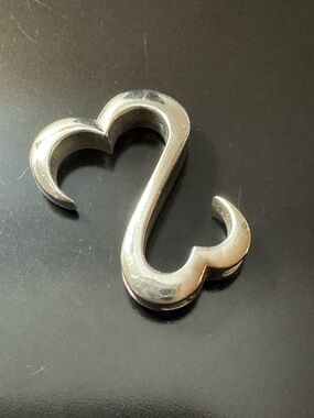 Sterling Silver Double Heart Pendant Flowing Love Design 925